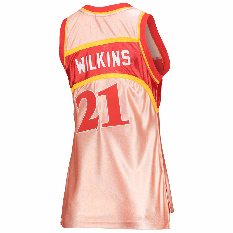 Canotta Basket Dominique Wilkins Hawks Mitchell & Ness 75° Anniversario Donna