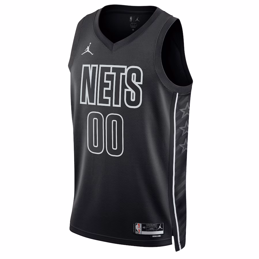 Brooklyn Nets, Unisex, 2022/23 Season Swingman Custom Jersey - Statement Edition - Black