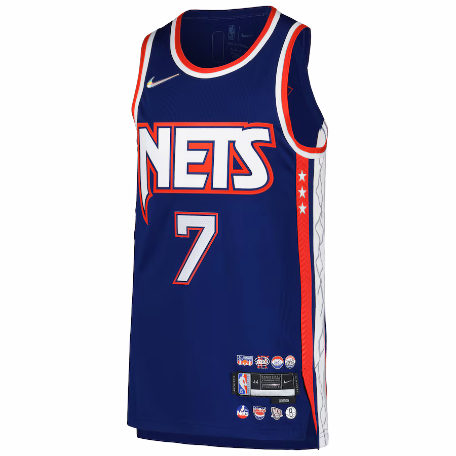 Kevin Durant's Brooklyn Nets Player Jersey - City Edition - Blue