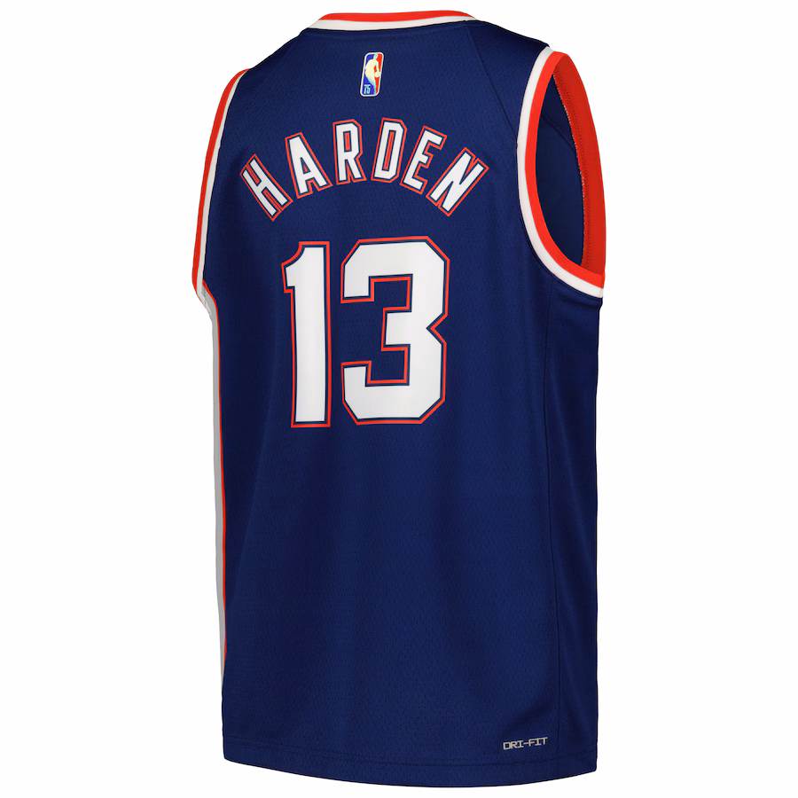 James Harden Brooklyn Nets Jugendliches Swingman-Jersey - City-Edition - Marineblau