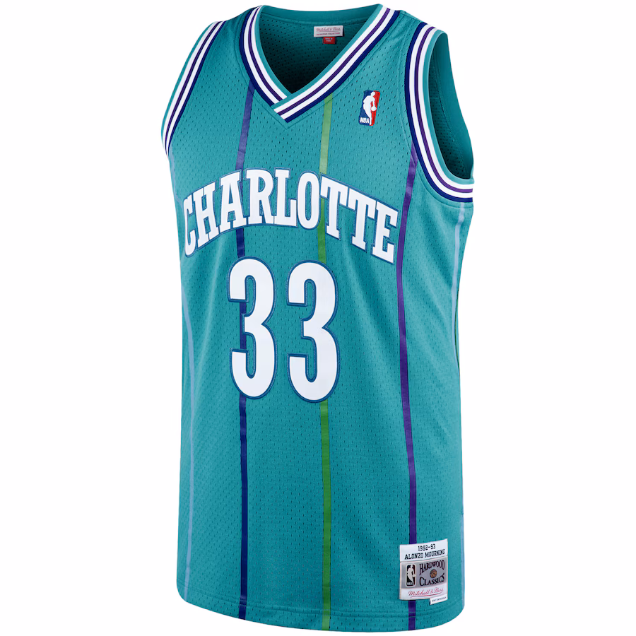 Camiseta Alonzo Mourning Charlotte Hornets 1992/93 Mitchell & Ness Hardwood Classics