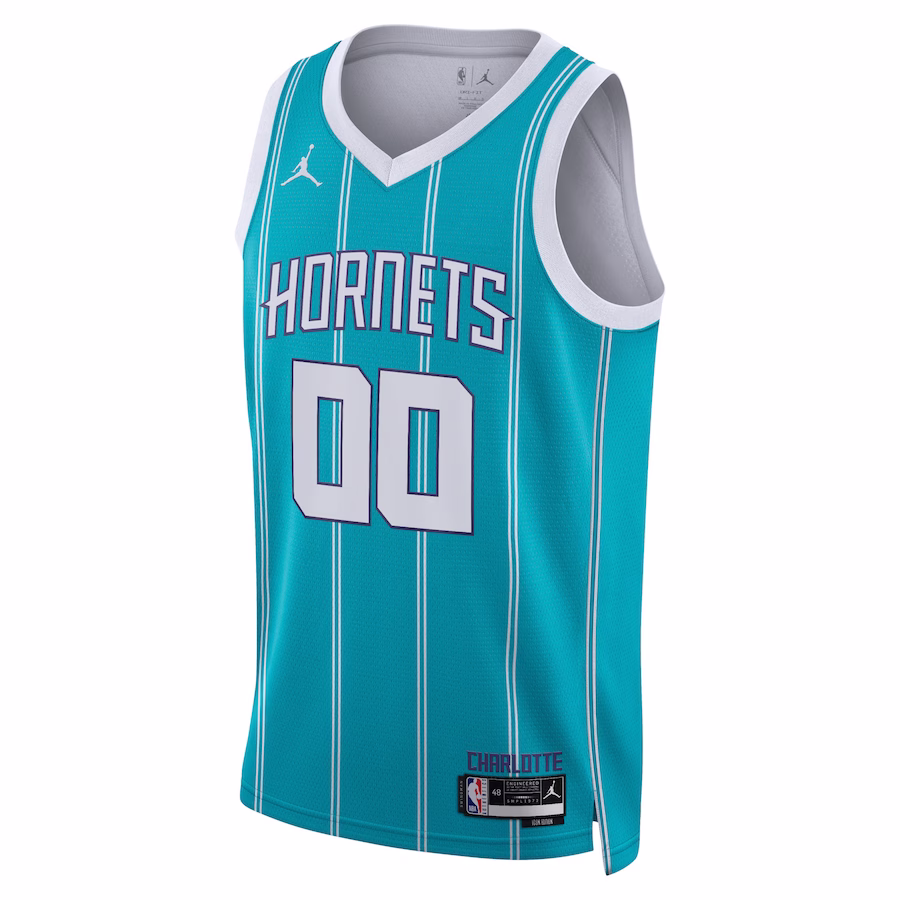 Charlotte Hornets Jordan Brand Unisex Swingman Custom Jersey - Icon Edition - Teal