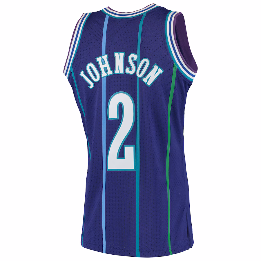 Camiseta Larry Johnson Charlotte Hornets 1994/95 Mitchell & Ness Hardwood Classics
