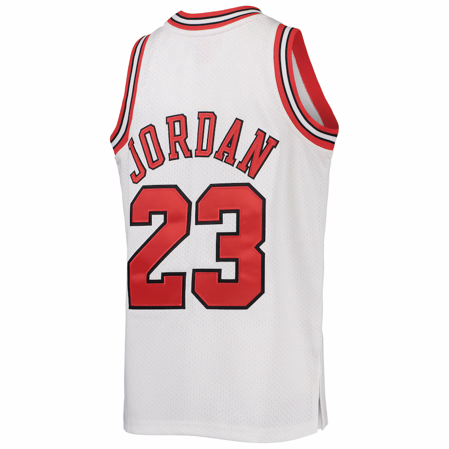 Michael Jordan Maglia Hardwood Classics 1997/98 per giovani dei Chicago Bulls Mitchell & Ness - Bianco