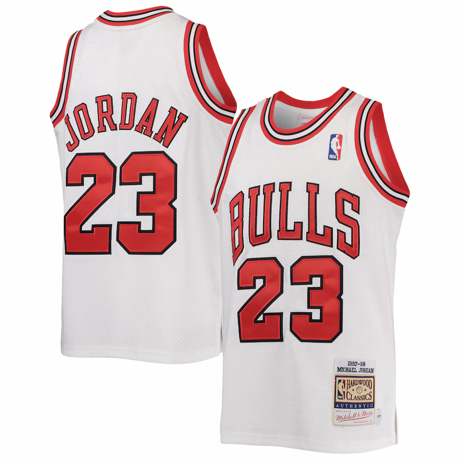 Michael Jordan Chicago Bulls Mitchell & Ness Youth 1997/98 Hardwood Classics Jersey - White