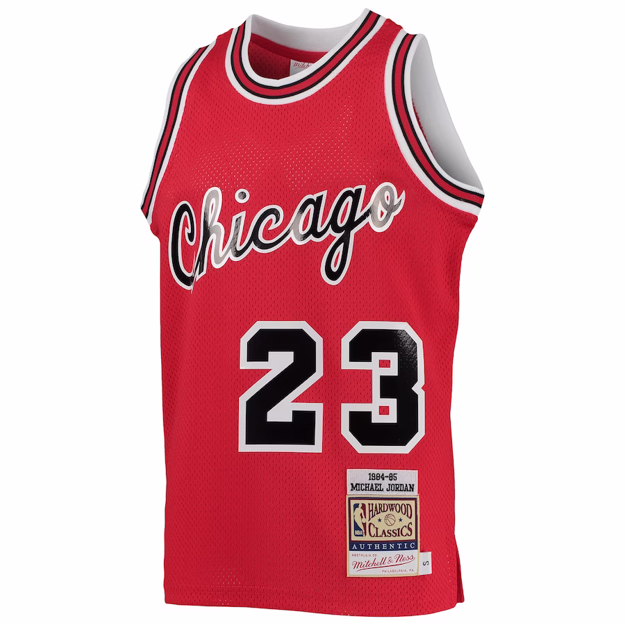 Michael Jordan Chicago Bulls Mitchell & Ness Youth 1984/85 Hardwood Classics Jersey - Red