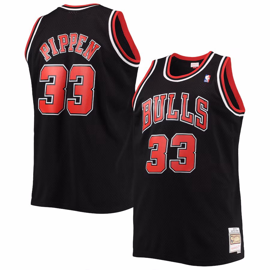 Scottie Pippen Chicago Bulls Mitchell & Ness Big & Tall Hardwood Classics Swingman Jersey - Black