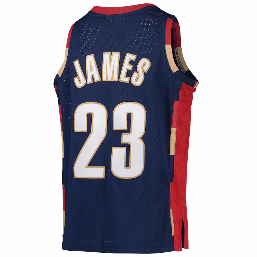 LeBron James Cleveland Cavaliers Mitchell & Ness Youth 2008-09 Hardwood Classics Swingman Jersey - Navy Blue