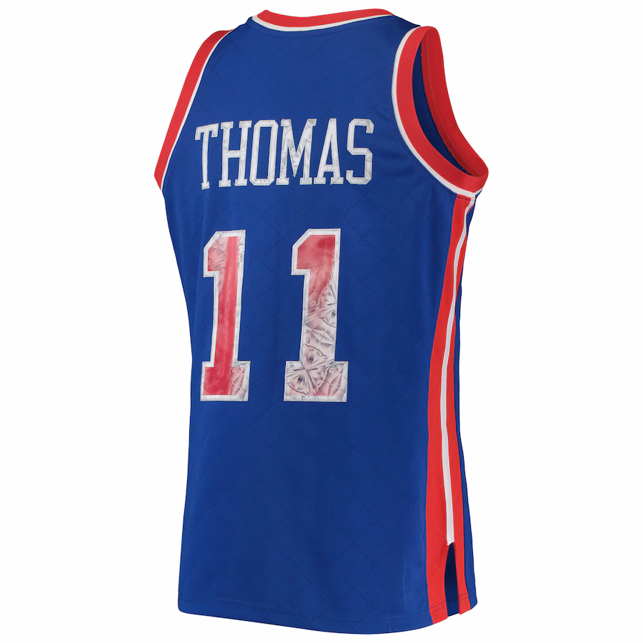 Camiseta Isiah Thomas Detroit Pistons Mitchell & Ness 1988/89 Classic NBA 75º Aniversario Diamond Edition