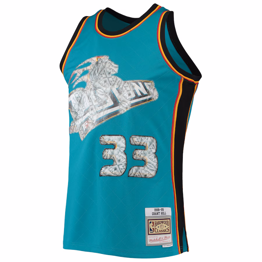Camiseta Grant Hill Detroit Pistons Mitchell & Ness 1998/99 Classic NBA 75º Aniversario Diamond Edition