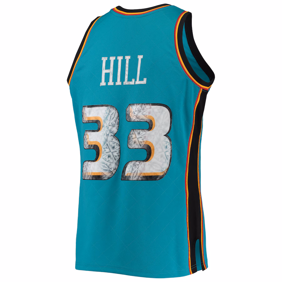 Camiseta Grant Hill Detroit Pistons Mitchell & Ness 1998/99 Classic NBA 75º Aniversario Diamond Edition