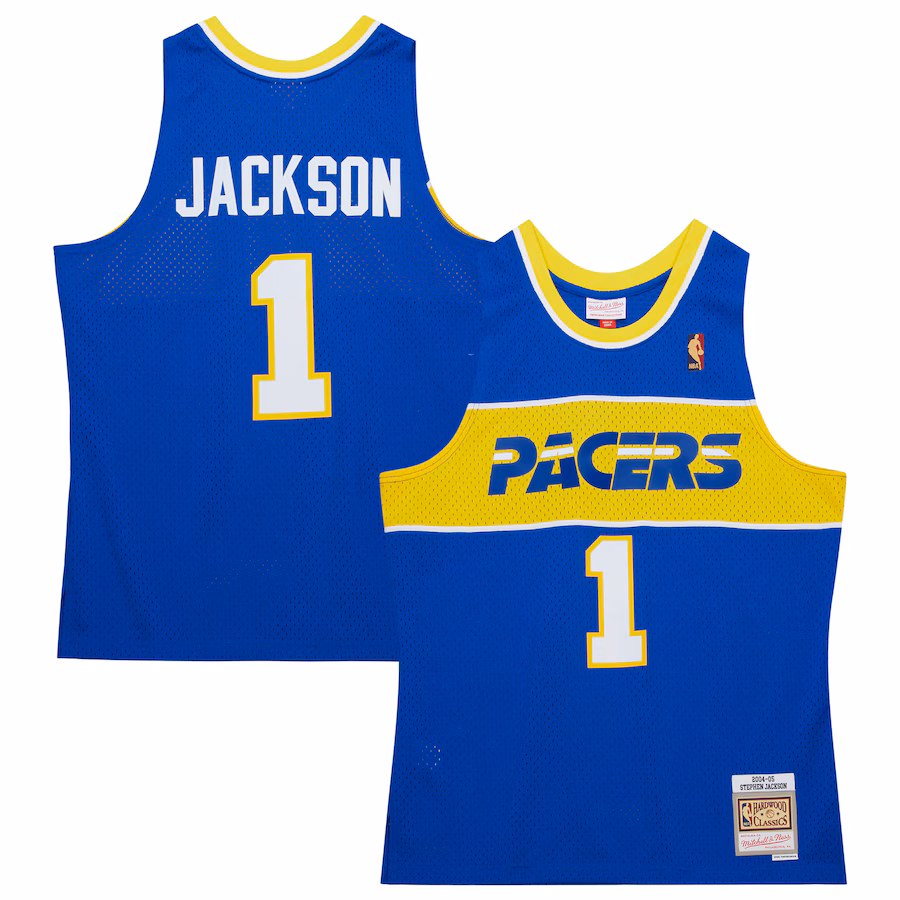 Stephen Jackson, Indiana Pacers Mitchell & Ness 2004/05 Classic Edition Fan Jersey - Royal Blue