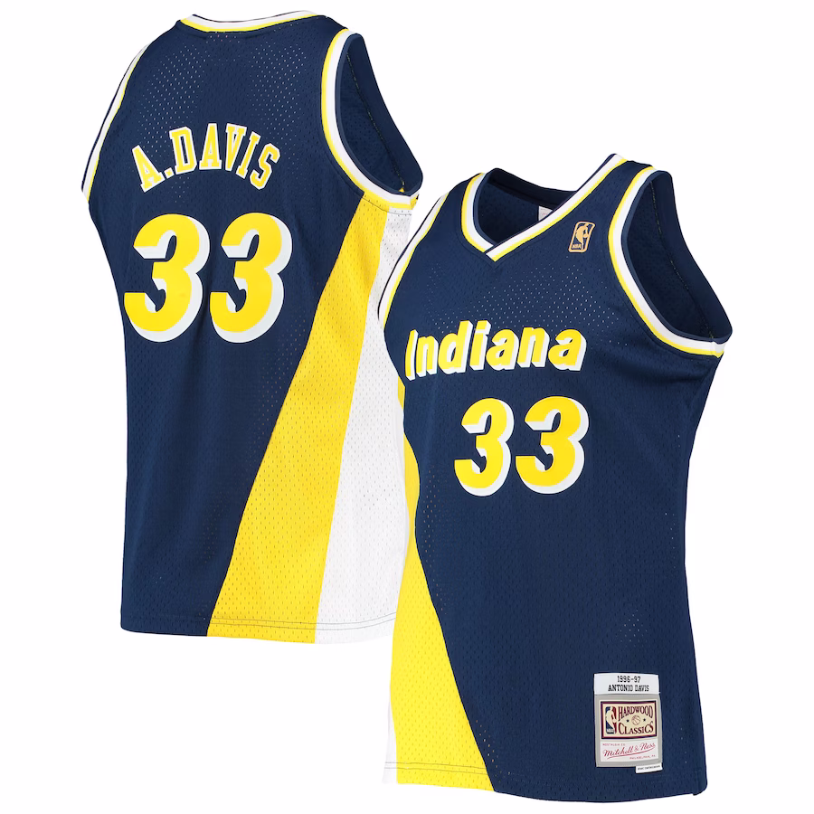 Antonio Davis, Indiana Pacers Mitchell & Ness 1996/97 Hardwood Classics Swingman Jersey - Navy Blue