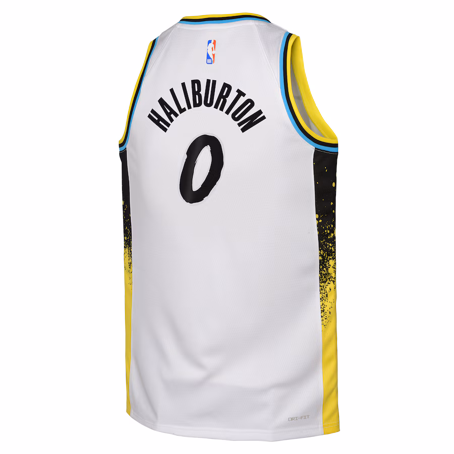 Camiseta juvenil City Edition Swingman Indiana Pacers Tyrese Haliburton 2024/25