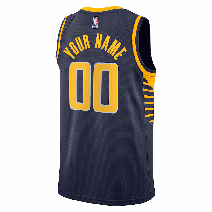 Indiana Pacers Maglia Swingman personalizzata unisex per la stagione 2022/23 - Edizione Icona - Blu marinaio