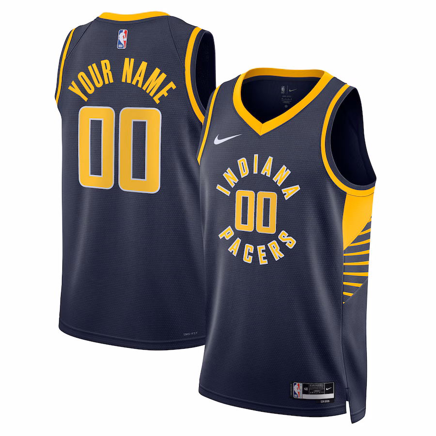 Indiana Pacers Unisex 2022/23 Season Swingman Custom Jersey - Icon Edition - Navy Blue