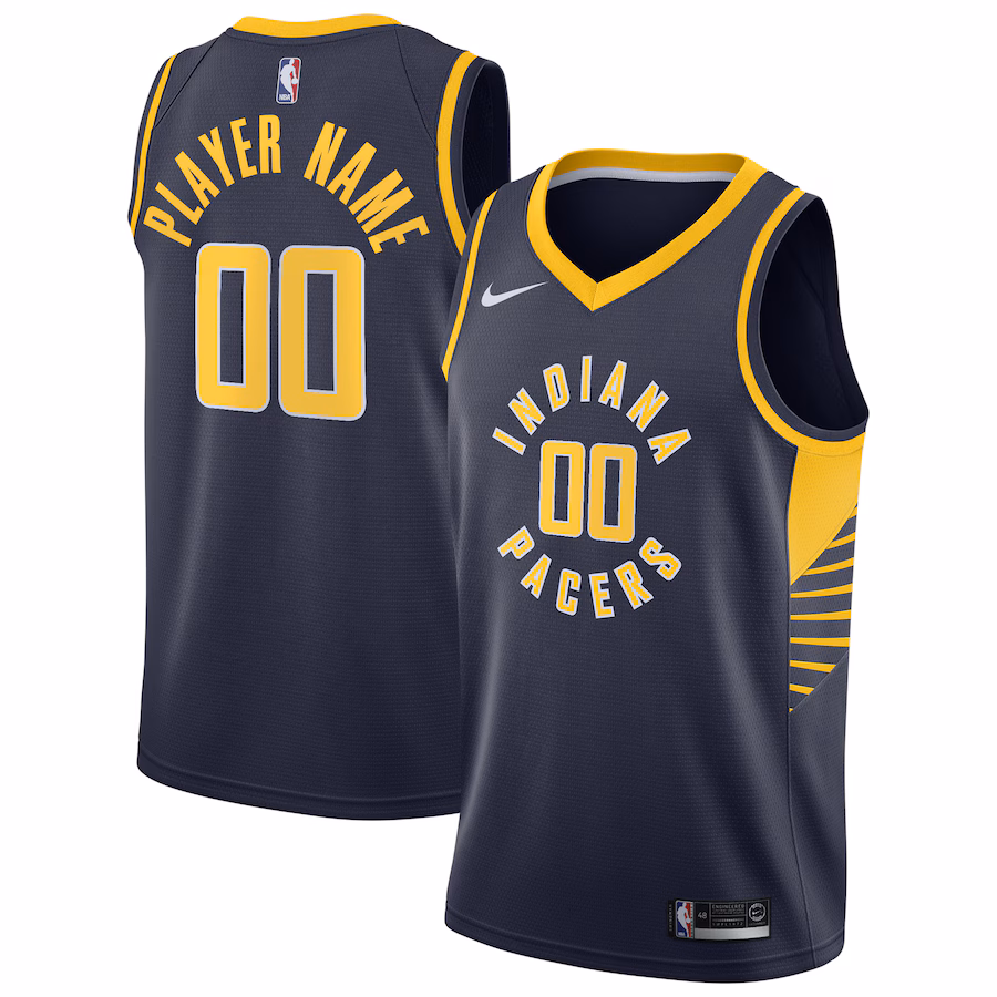 Indiana Pacers Swingman Custom Jersey - Navy Blue - Icon Edition
