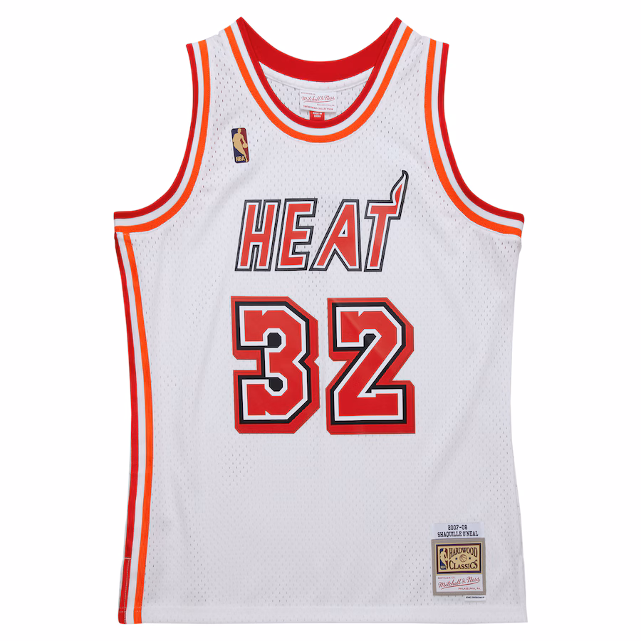 Shaquille O'Neal, Miami Heat Mitchell & Ness 2007/08 Hardwood Classics Swingman Jersey - White