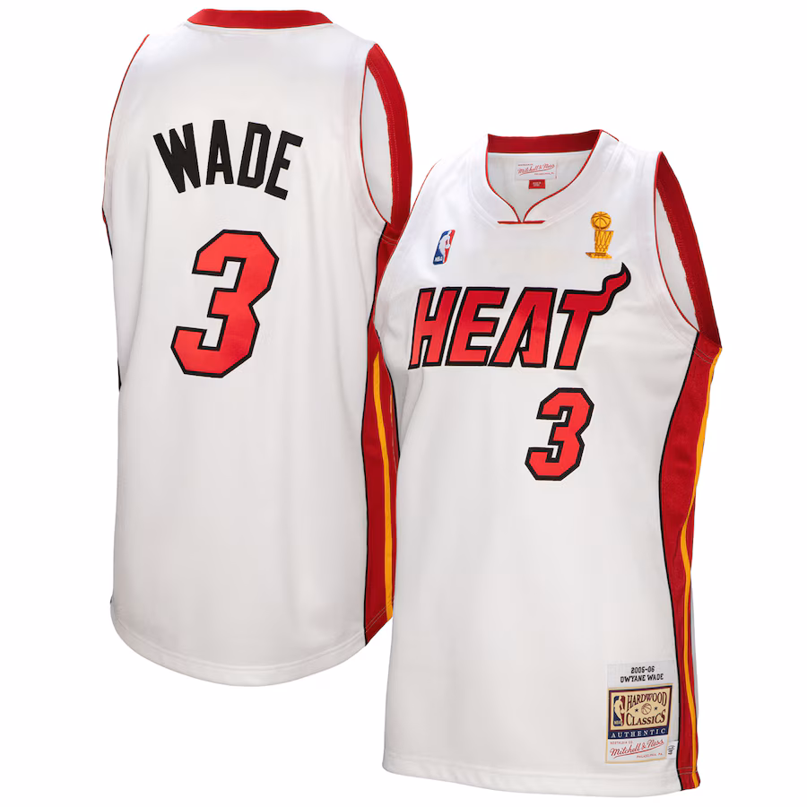 Dwyane Wade Miami Heat Trikot 2005-06 - Mitchell & Ness Weiß