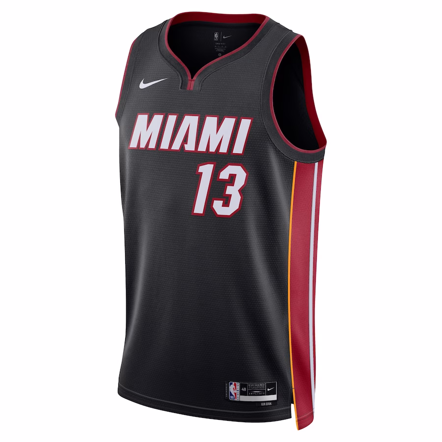 Bam Adebayo, Maillot Swingman uni-sexe des Miami Heat - Édition Icône - Noir