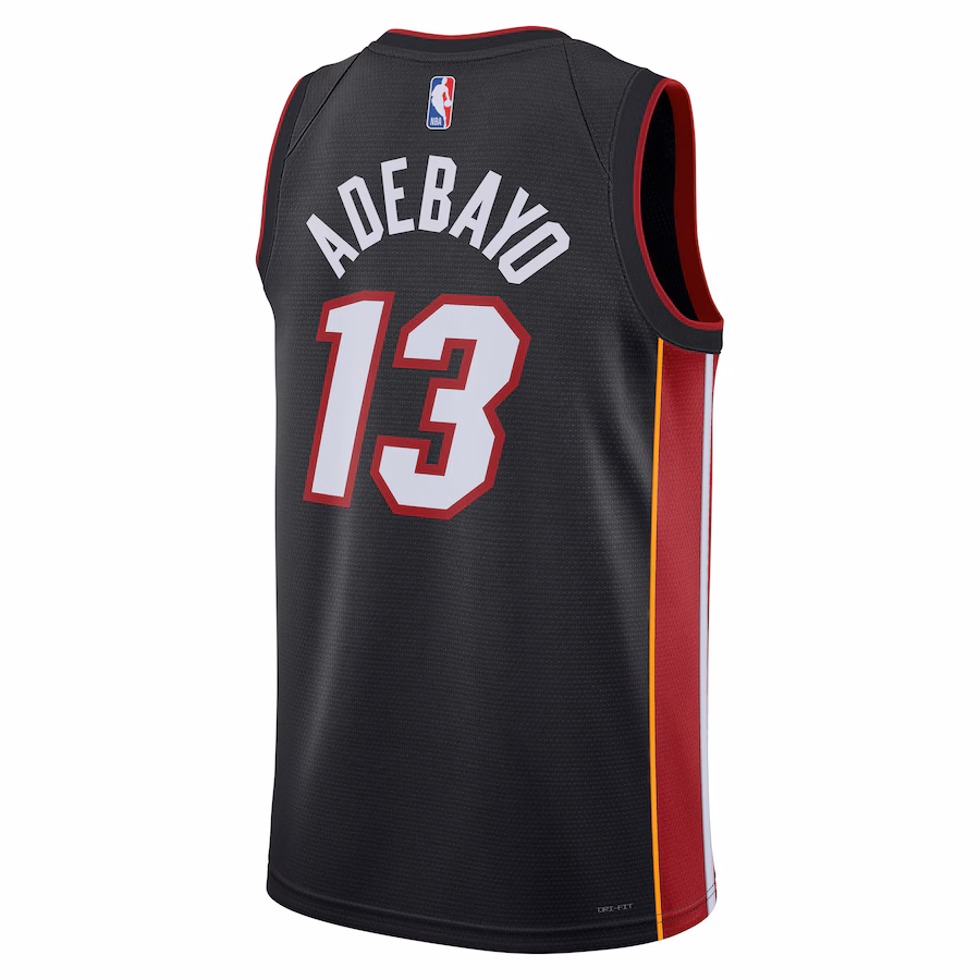 Bam Adebayo, Maillot Swingman uni-sexe des Miami Heat - Édition Icône - Noir