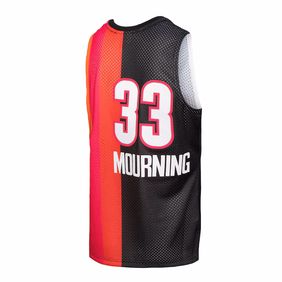 Alonzo Mourning Miami Heat Mitchell & Ness Hardwood Classics 2005/06 Split Swingman Jersey