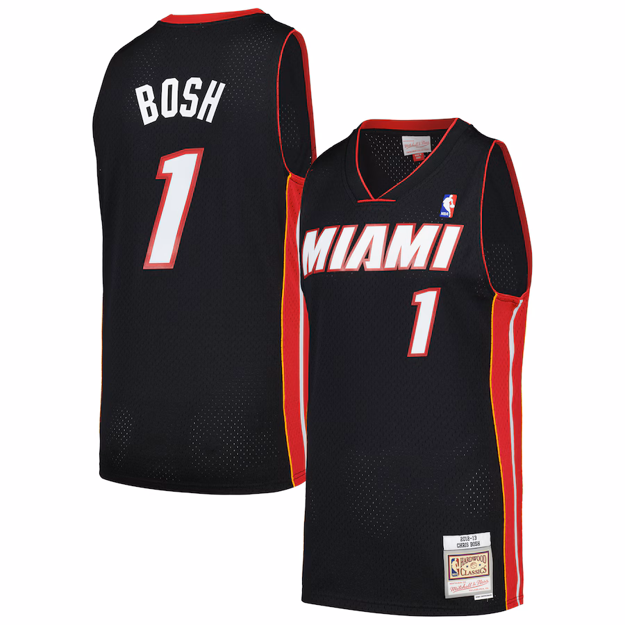 Chris Bosh, Miami Heat Mitchell & Ness 2012/13 Hardwood Classics Swingman-Trikot - Schwarz