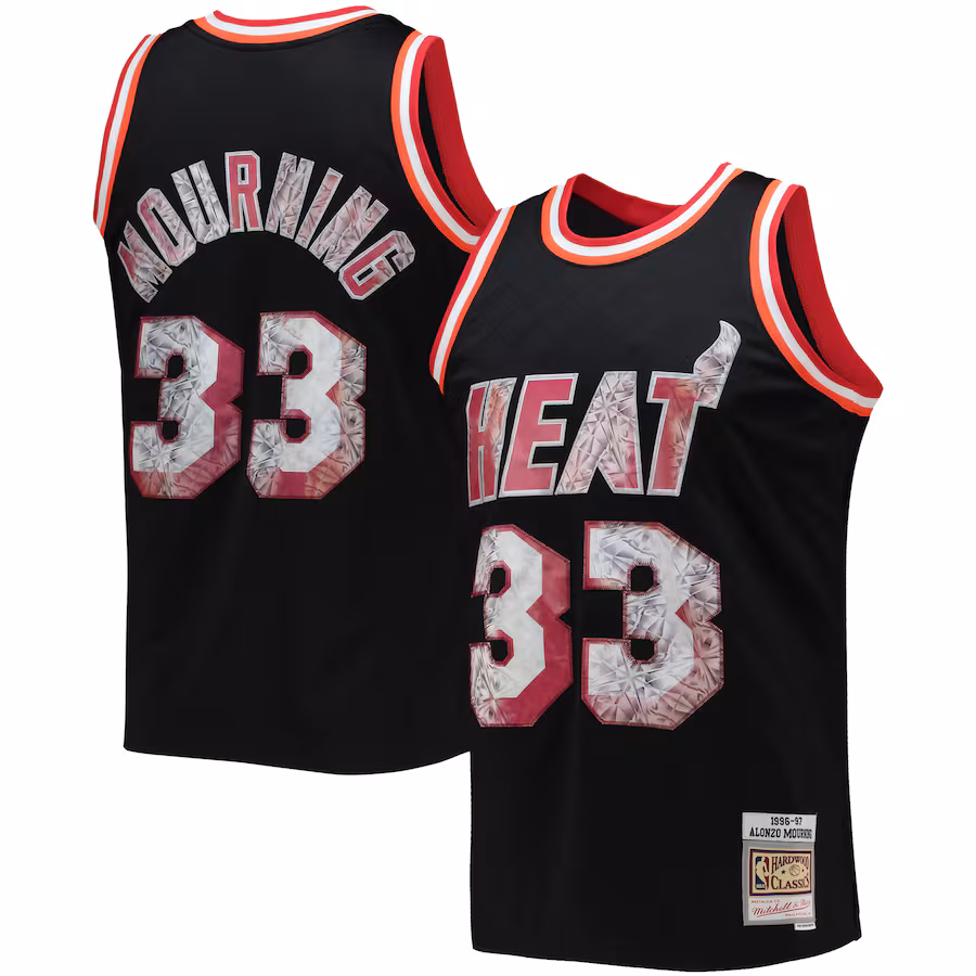 Alonzo Mourning Miami Heat Mitchell & Ness 1996/97 Hardwood Classics NBA 75. Jubiläum Diamond Swingman Trikot