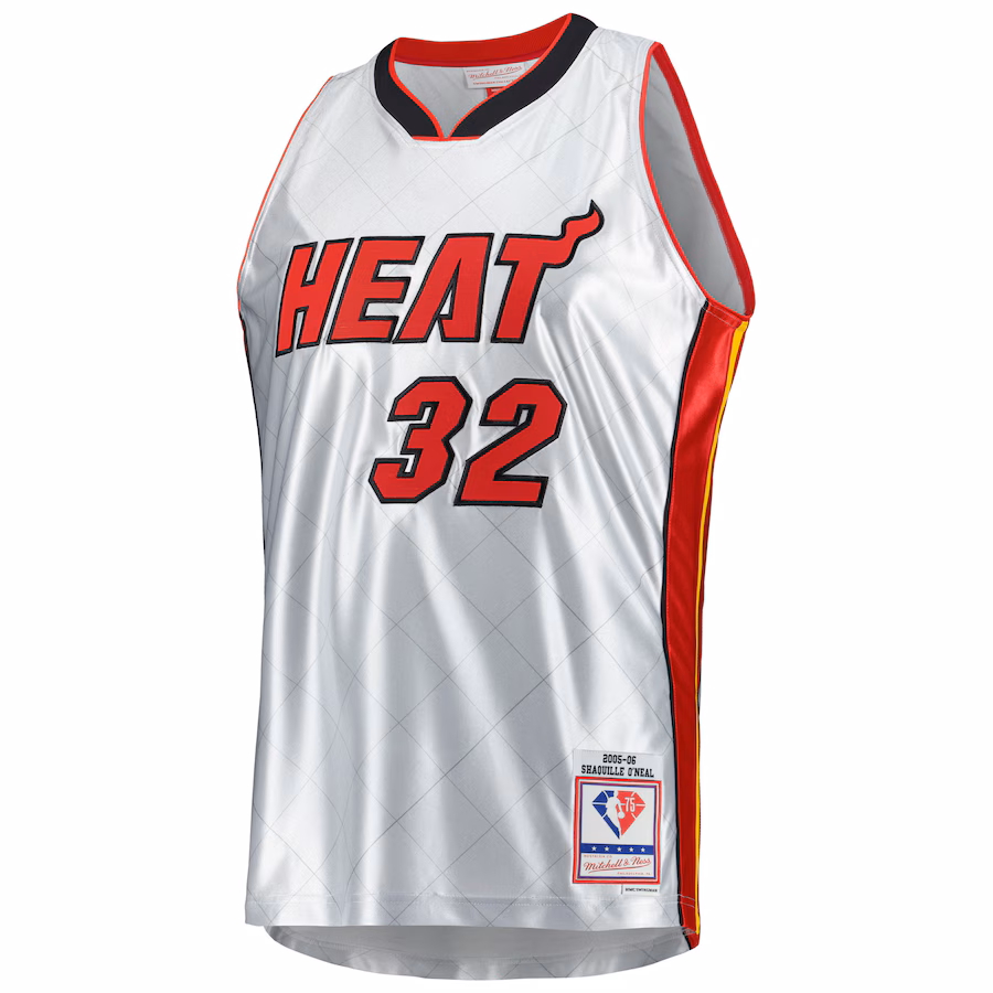 Maglia Shaquille O’Neal Miami Heat Mitchell & Ness 2005/06 Hardwood Classics 75° Anniversario