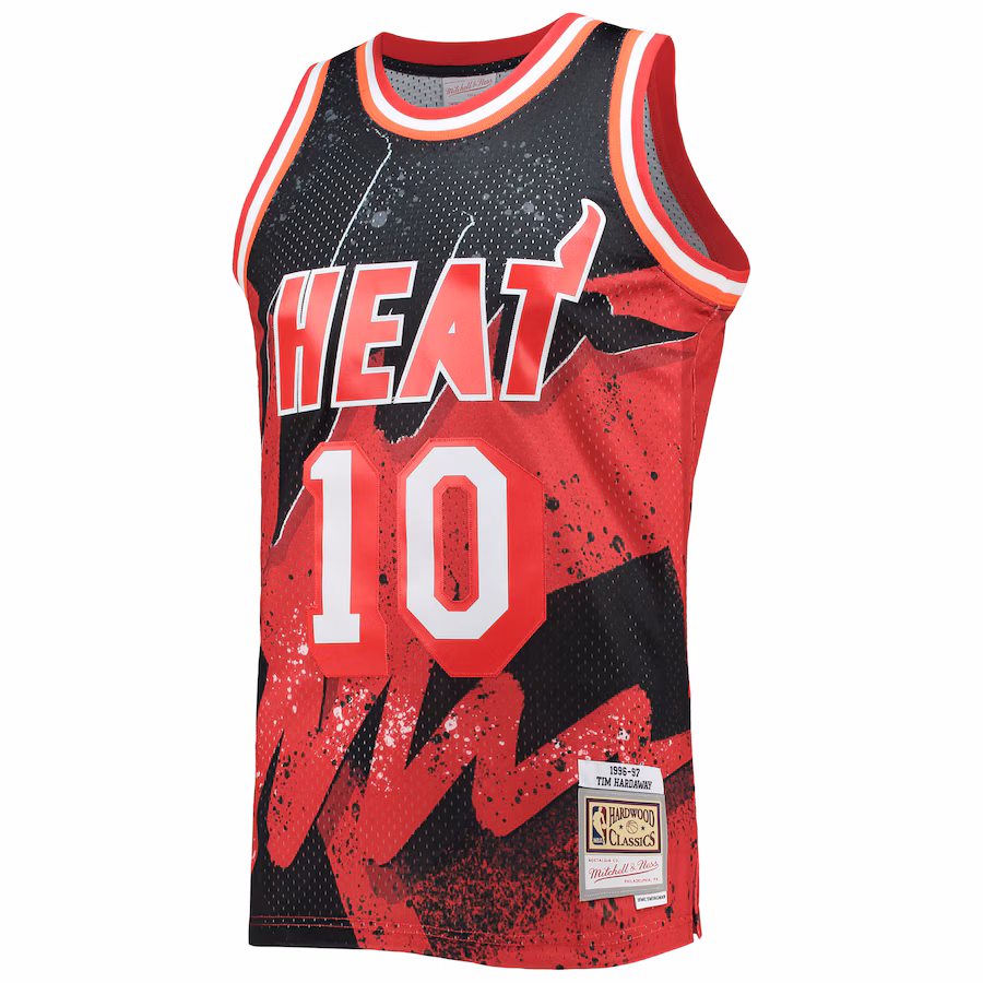 Tim Hardaway Miami Heat Mitchell & Ness 1996/97 Hardwood Classics Hyper Hoops Swingman Jersey
