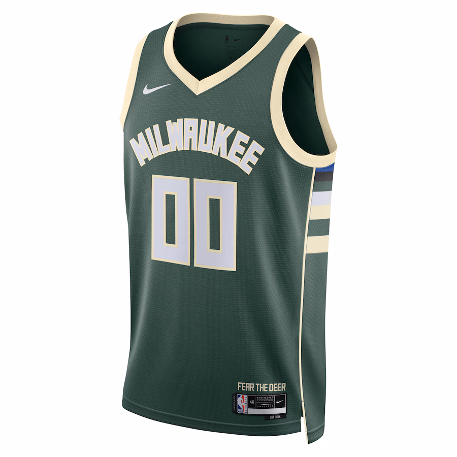 Milwaukee Bucks Unisex Swingman Custom Jersey - Icon Edition - Hunter Green