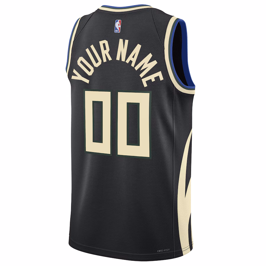 Milwaukee Bucks Jordan Brand Unisex 2022/23 Season Swingman Custom Jersey - Statement Edition - Black