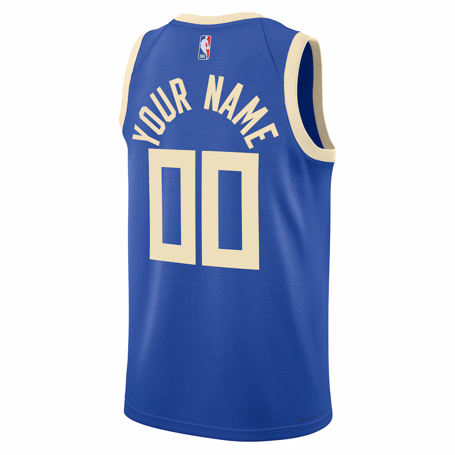 Milwaukee Bucks Unisex 2024/25 Custom Swingman Jersey - City Edition - Royal Blue