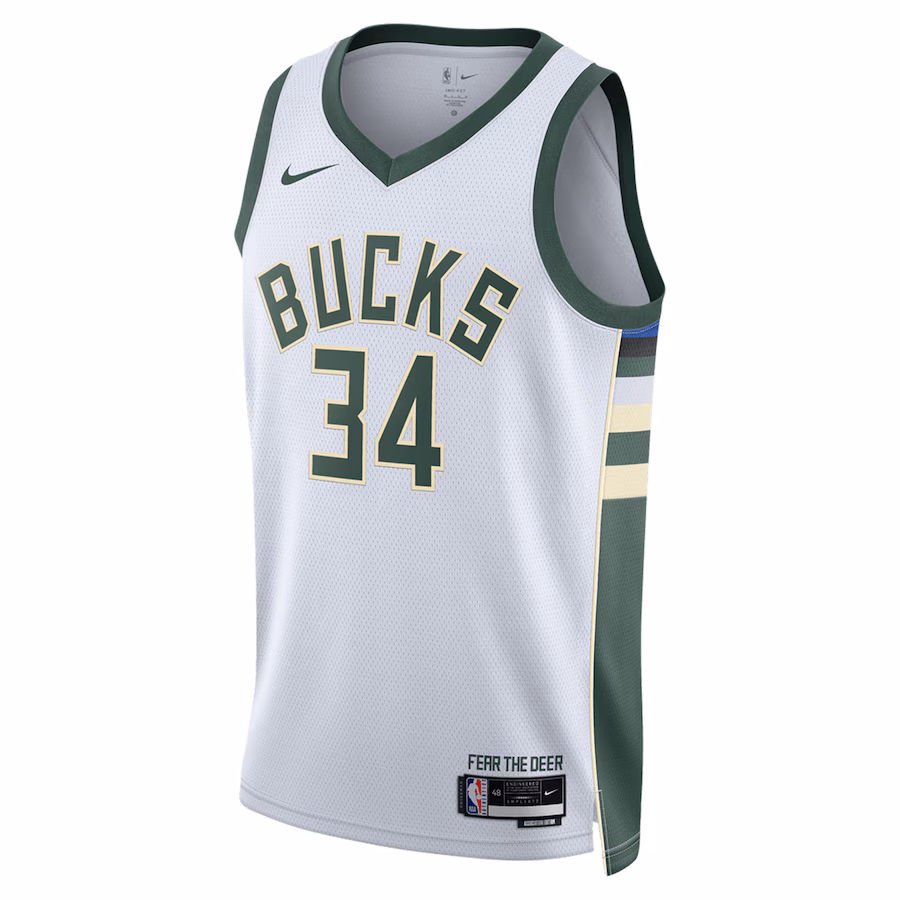 Giannis Antetokounmpo, Milwaukee Bucks Unisex Swingman Jersey - Association Edition - White