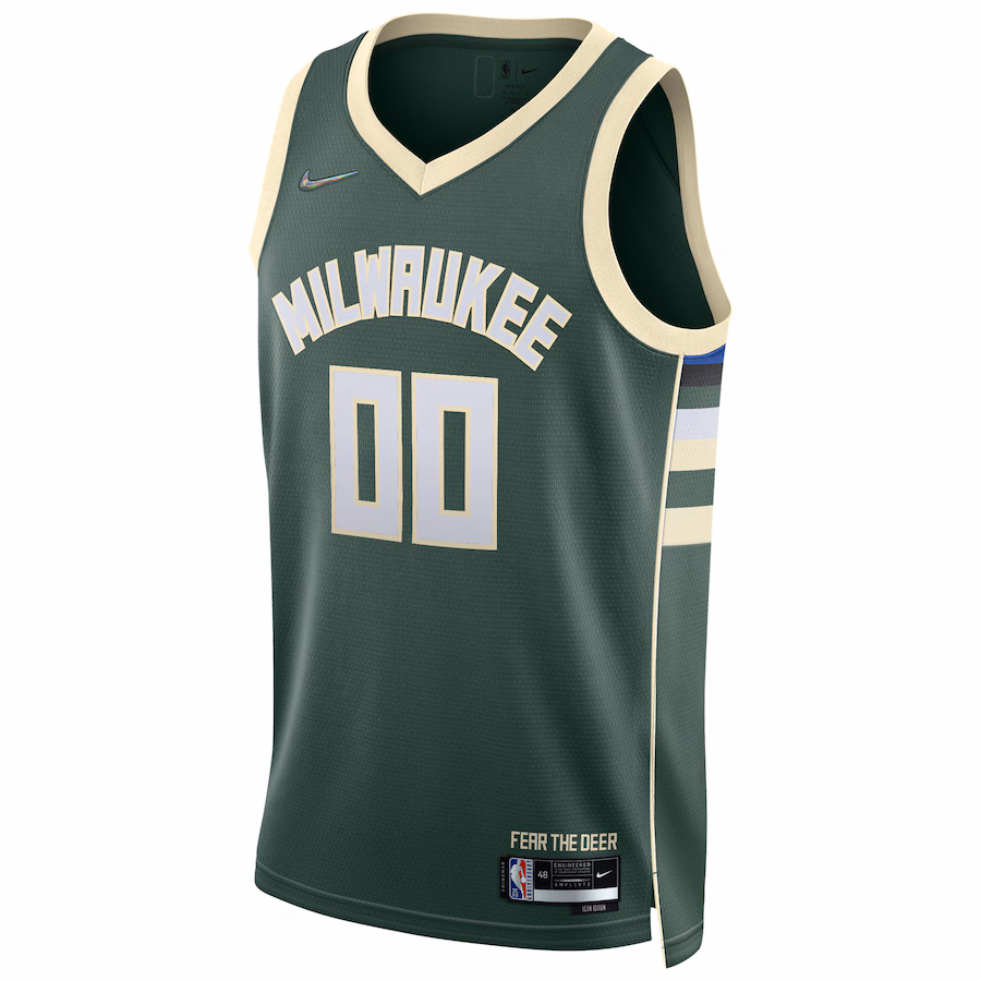 Milwaukee Bucks 2021/22 Diamond Swingman Custom Jersey - Icon Edition - Hunter Green
