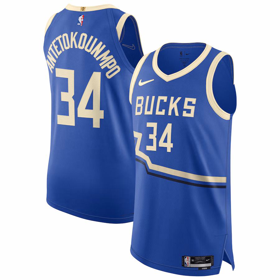 Giannis Antetokounmpo Milwaukee Bucks 2024/25 City Edition Jersey