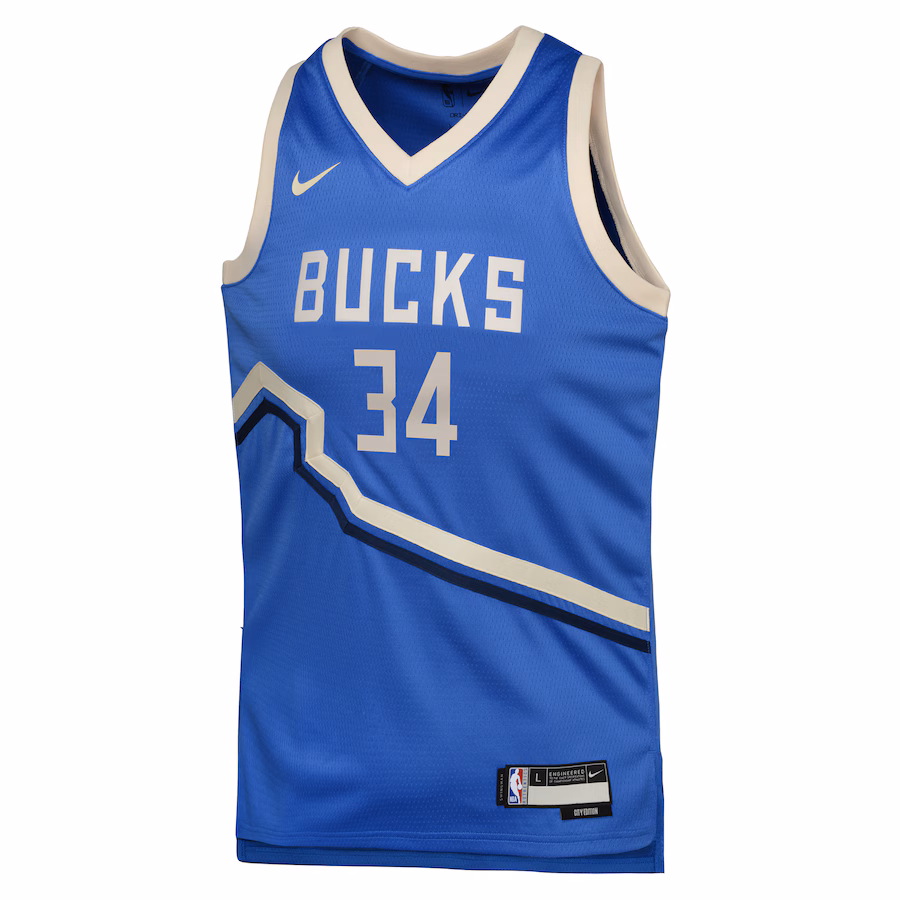 Giannis Antetokounmpo Milwaukee Bucks Youth 2024/25 City Edition Jersey