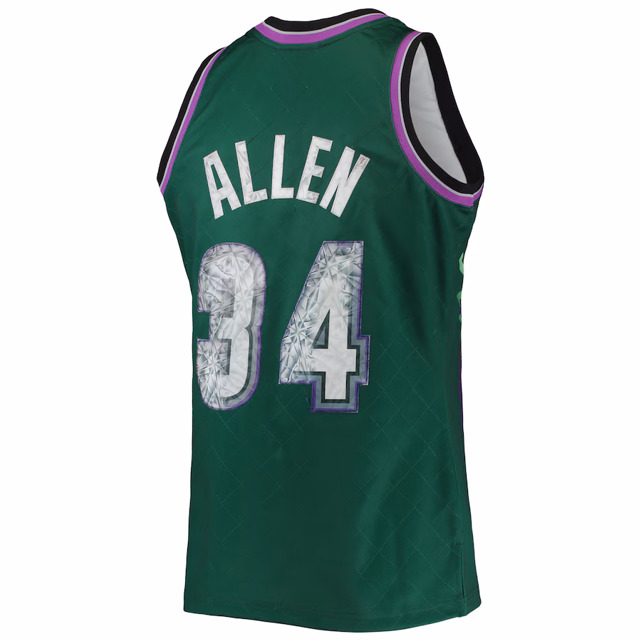 Ray Allen Milwaukee Bucks Mitchell & Ness Hardwood Classics 1996/97 NBA 75th Anniversary Diamond Jersey