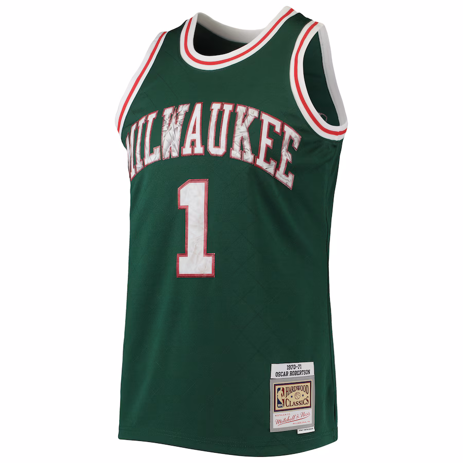 Maglia Diamond NBA 75º anniversario Hardwood Classics Mitchell & Ness Milwaukee Bucks Oscar Robertson 1996/97