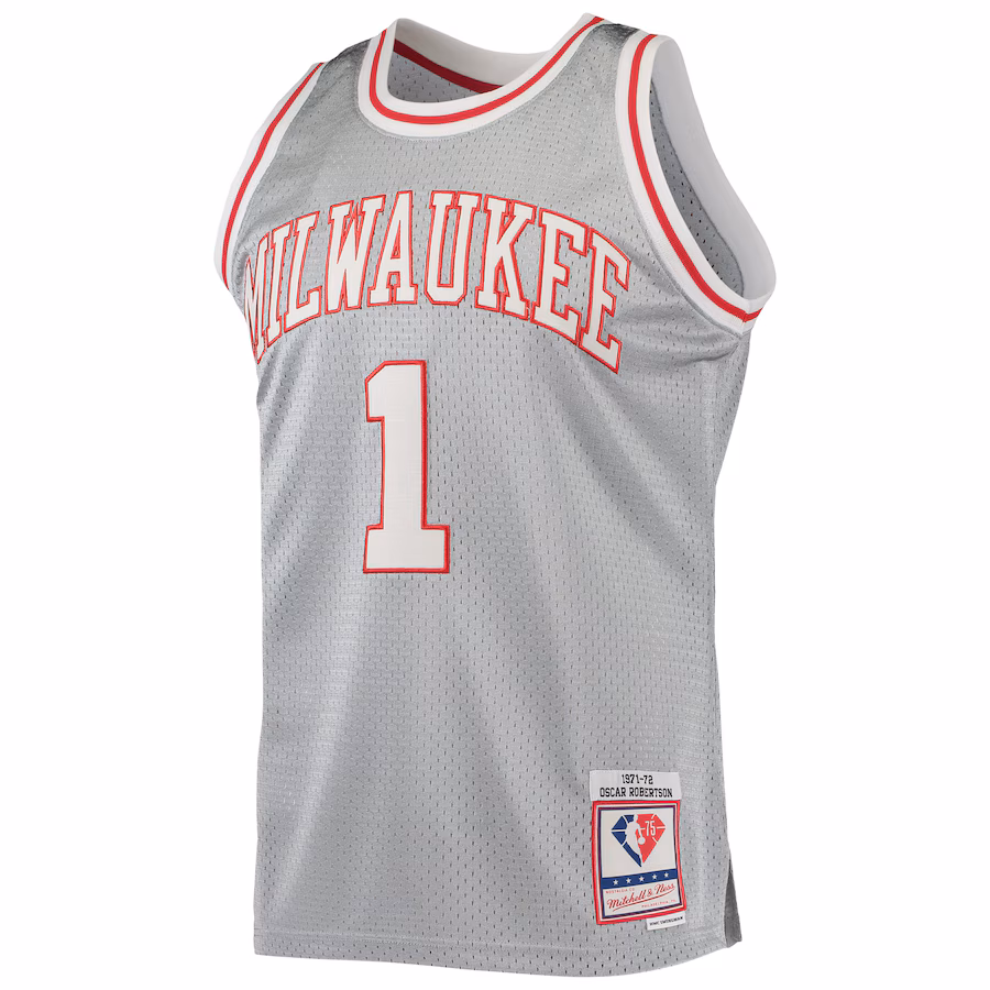 Oscar Robertson Milwaukee Bucks Mitchell & Ness 75th Anniversary 1971/72 Hardwood Classics Swingman Jersey