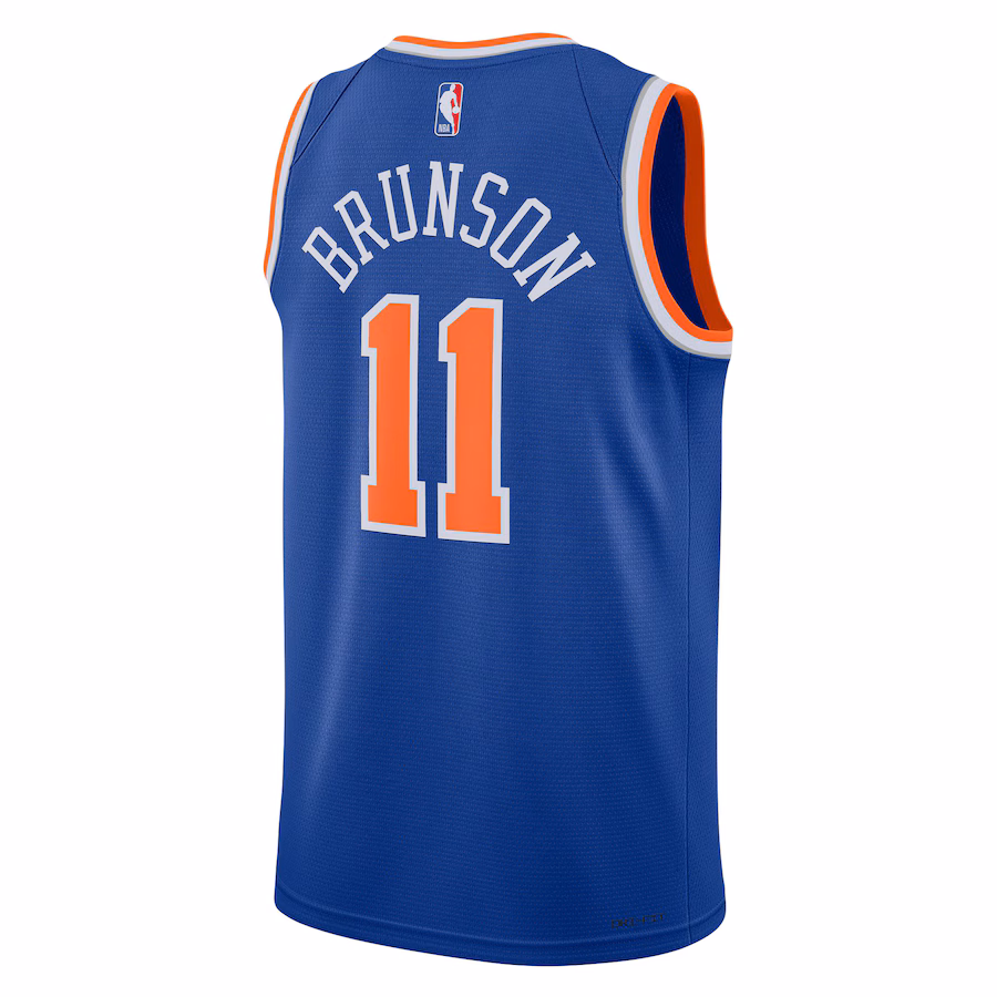 Jalen Brunson, camiseta Swingman neutra de los New York Knicks - Edición de ícono, Azul