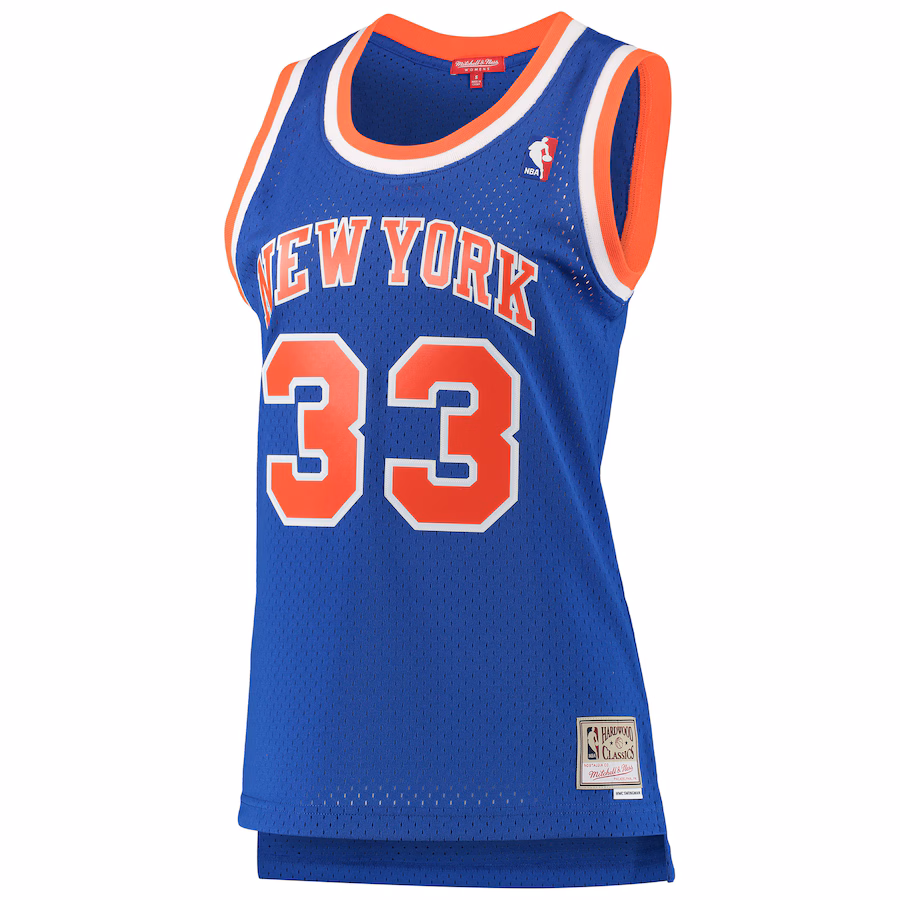 Patrick Ewing, New York Knicks Mitchell & Ness Women's 1991/92 Classic Vintage Jersey - Blue