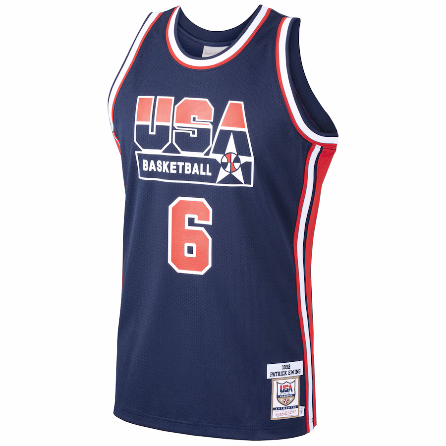 Patrick Ewing, US-Basketballteam Mitchell & Ness 1992 Dream Team Jersey - Marineblau