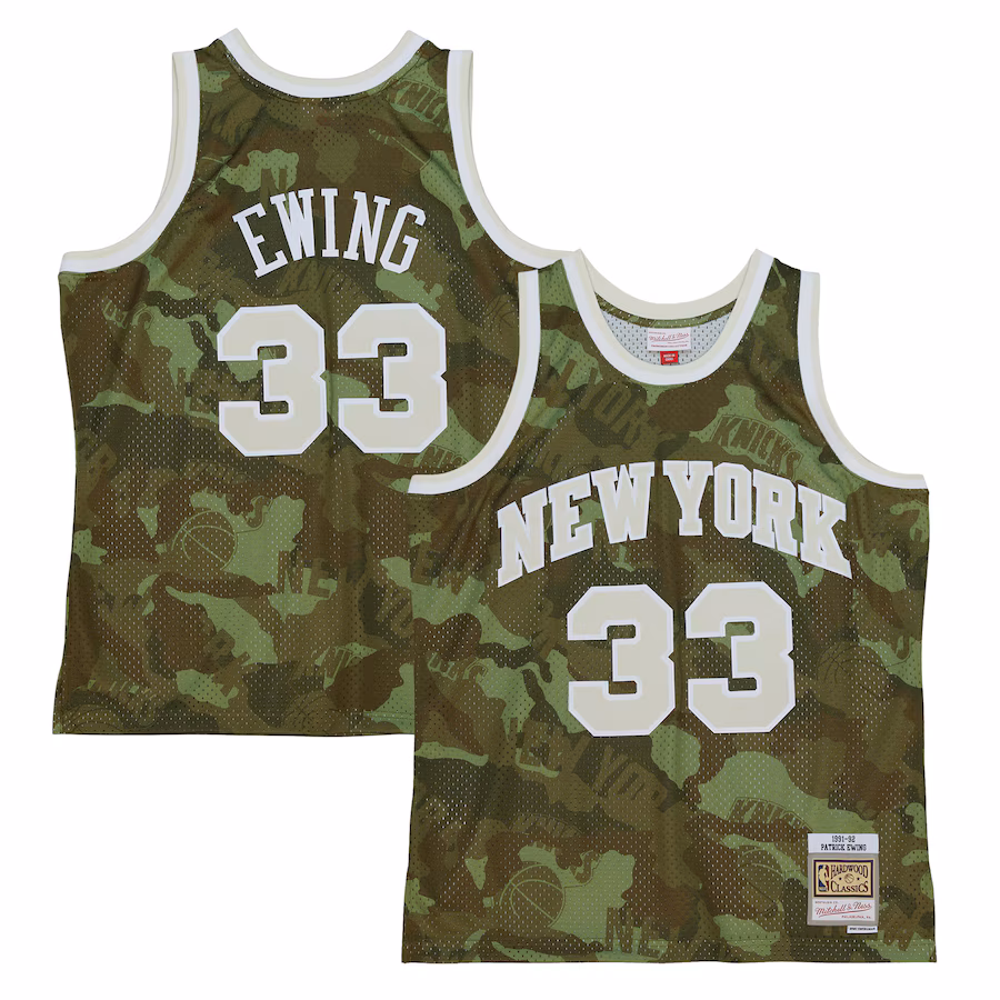 Patrick Ewing New York Knicks Mitchell & Ness Hardwood Classics 1991/92 Ghost Green Jersey