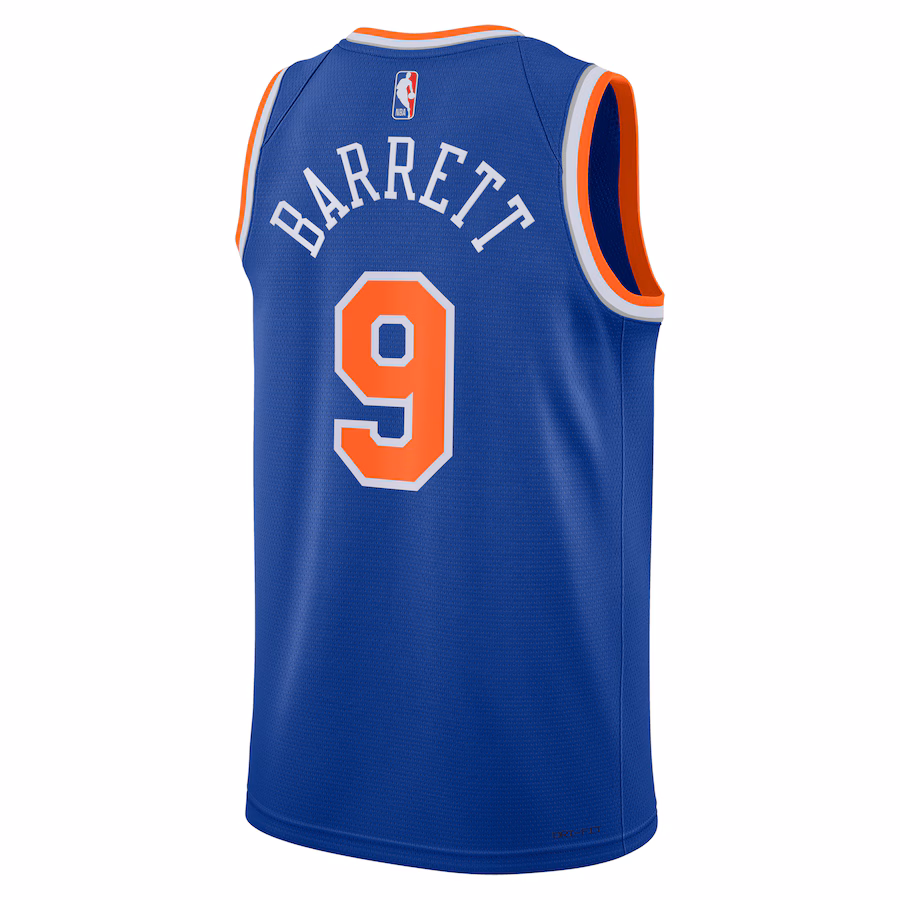 RJ Barrett, camiseta Swingman neutra de los New York Knicks - Edición de ícono, Azul