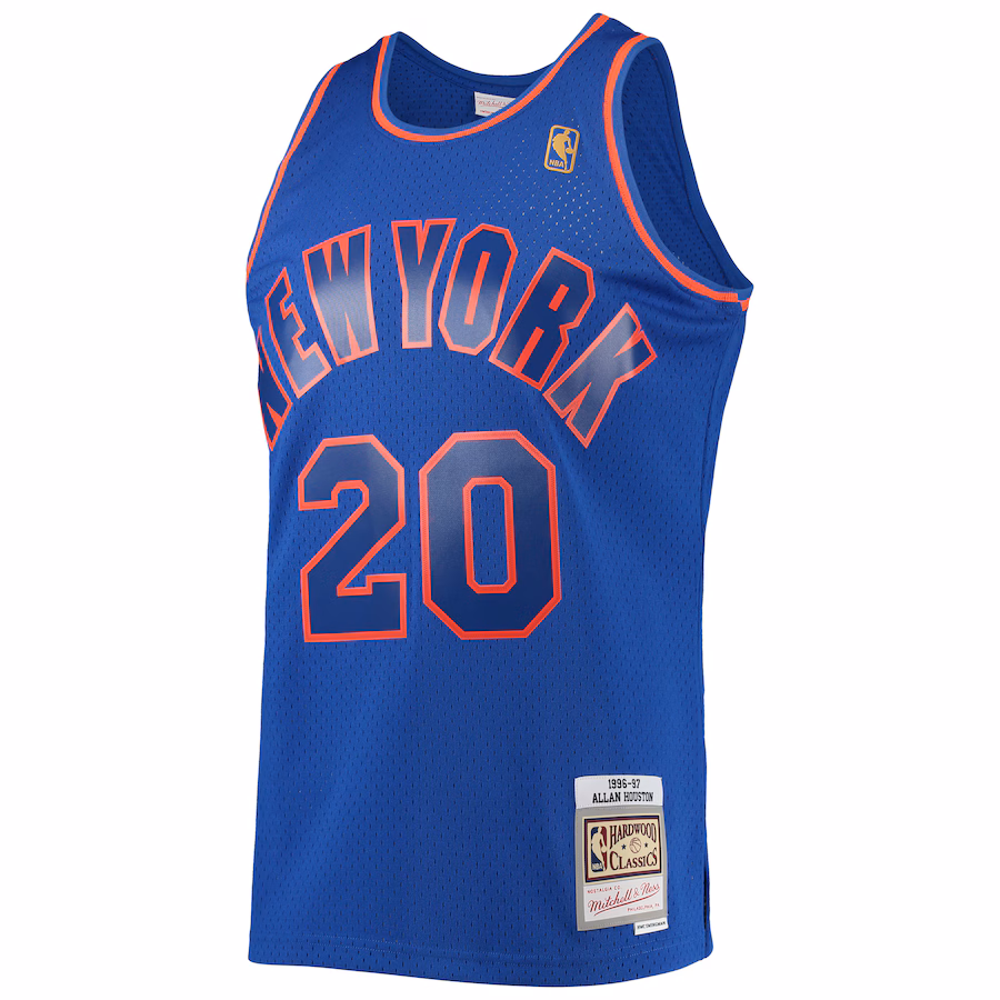 Allan Houston, New York Knicks Mitchell & Ness 1996/97 Vintage Dark Swingman Jersey - Blue