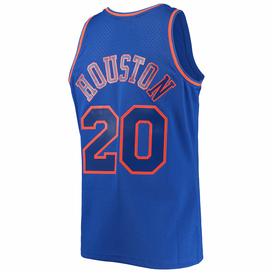 Allan Houston, New York Knicks Mitchell & Ness 1996/97 Vintage Dark Swingman Jersey - Blue