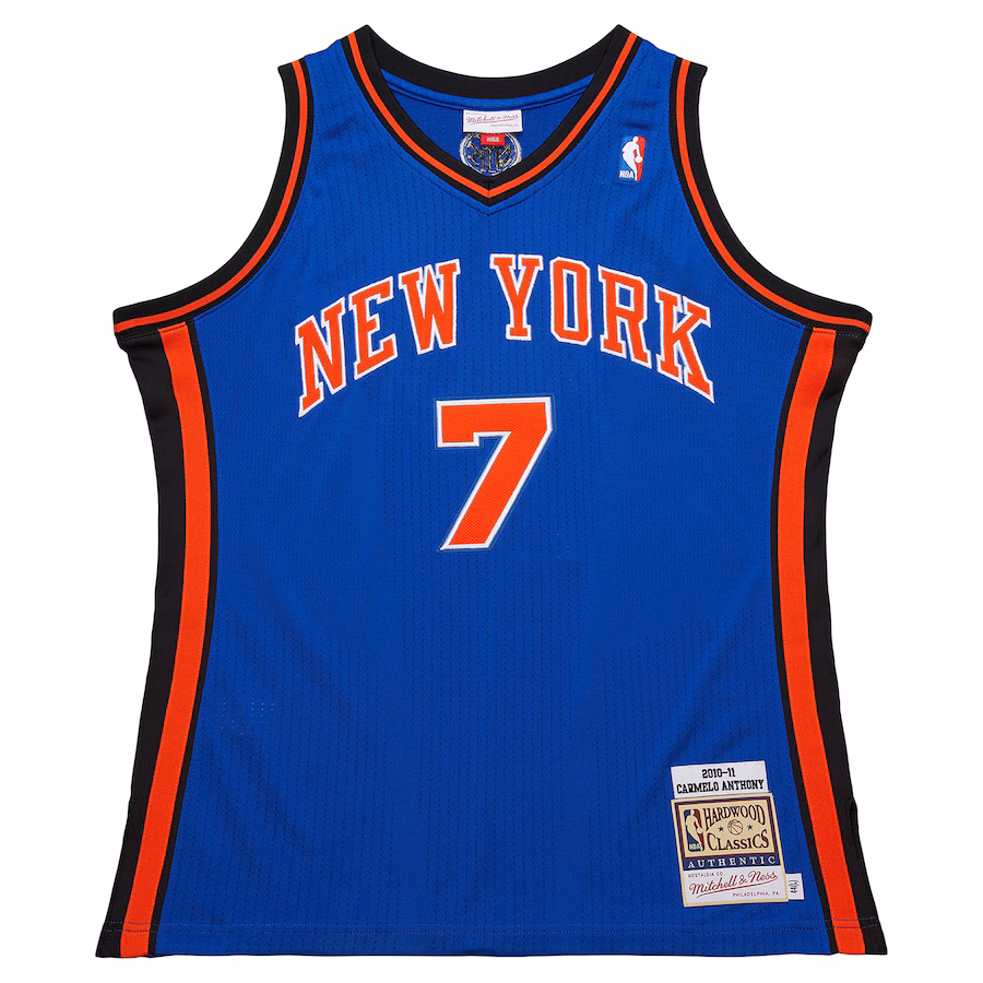 New York Knicks Carmelo Anthony 2010/11 Mitchell & Ness Hardwood Classics Trikot