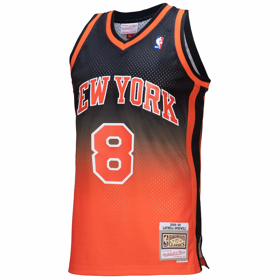 Camiseta Swingman Fadeaway Hardwood Classics Mitchell & Ness New York Knicks Latrell Sprewell 1998/99