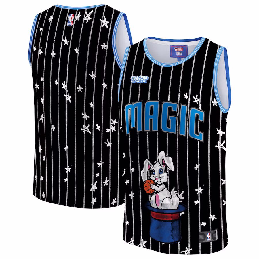 Orlando Magic NBA and KidSuper Studios Unisex Hometown Jersey - Black